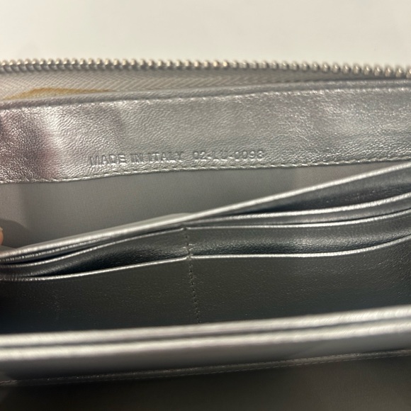 Christian Dior EUC Silver Long Zippy Wallet Embossed Trotter - Picture 8 of 12